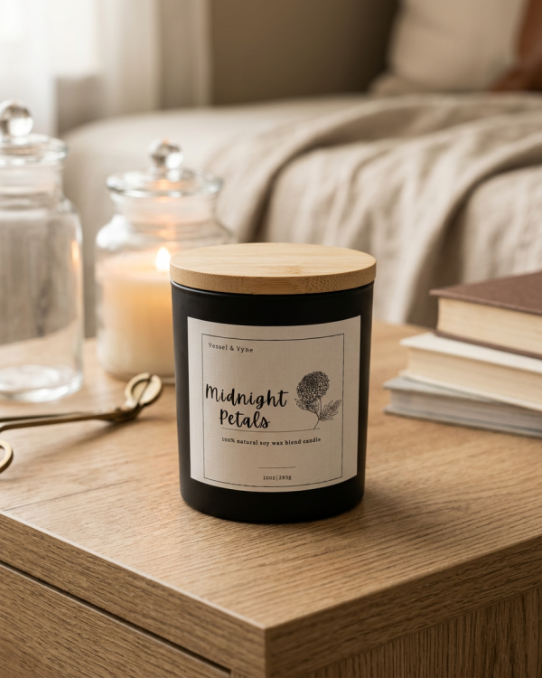 Midnight Petals 10 oz. Soy Candle