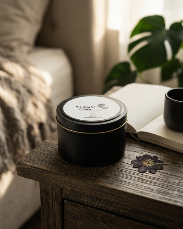 Midnight Petals 8 oz. Soy Candle